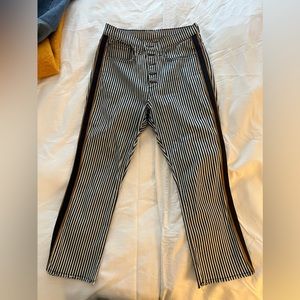 Veronica Beard striped Carolyn baby bootcut jeans
